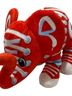 Cepia Bolt Red Elephant Plush Pop Art Soft Beanbag 10” Stuffed Toy